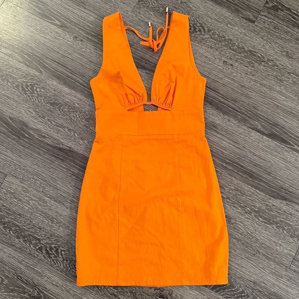 Runaway Natalia Mini Dress in Tangerine New